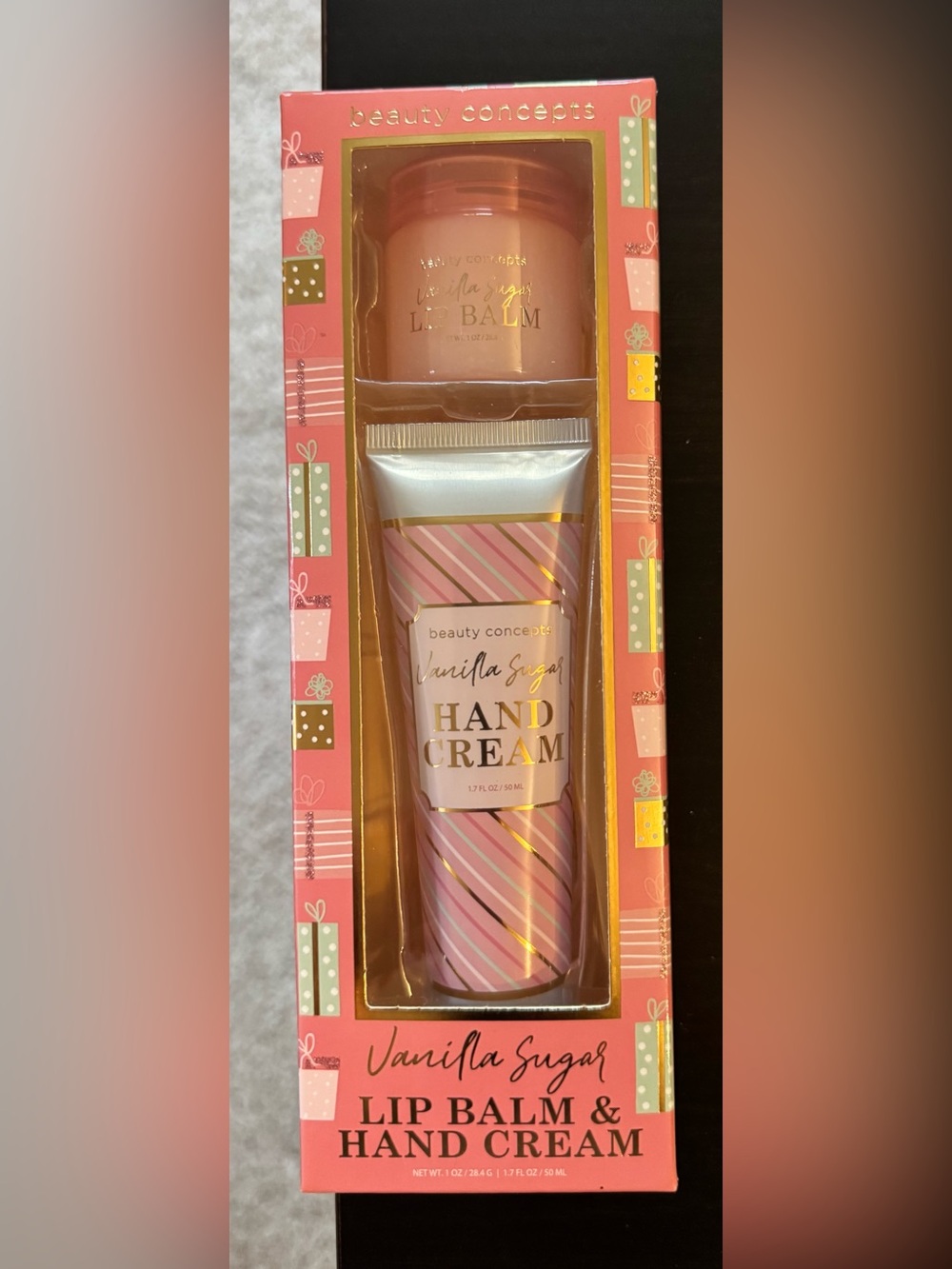Beauty Concepts Vanilla Sugar Pink Hand Cream & Lip Balm Gift Set